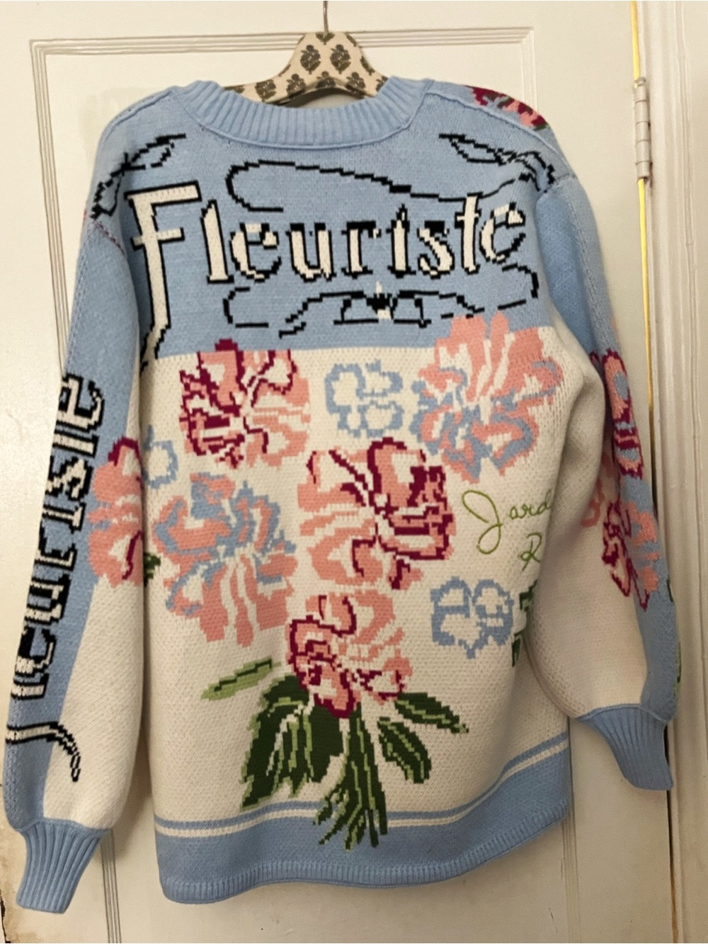 Anthropologie - Oversized Floral V-Neck Cardigan Sweater - Picture 5 of 6